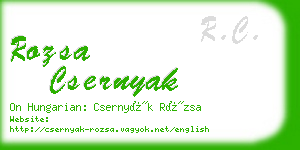 rozsa csernyak business card